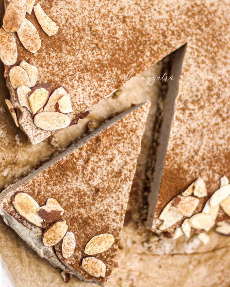 No-bake Chai Cheesecake — Yummy Yatra No Bake Chai Cheesecake, Chai Cheesecake, Pitted Dates, Black Tea Bags, Baked Cheesecake Recipe, Bake Cheesecake, No Bake Cheesecake, Chai Latte, Ground Nutmeg