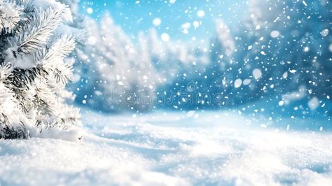 Beautiful landscape with snow covered fir trees and snowdrifts. Merry Christmas and happy New Year greeting background stock image Merry Christmas Background Landscape, Happy New Year Landscape, Christmas Bg, Dried Tree Branches, Sky Textures, Dry Tree, Bloom And Wild, Holiday Blues, Fir Trees