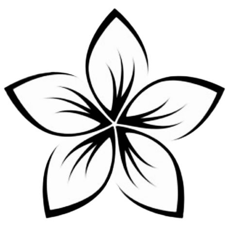 Hawaiian Flower Doodle, Plumeria Tattoo Small Simple, Tropical Doodles, Plumeria Drawing, Hawaiin Flowers Drawings, Hawaiian Flower Outline, Plumeria Line Art, Unique Butterfly Tattoos, Seashell Art Diy