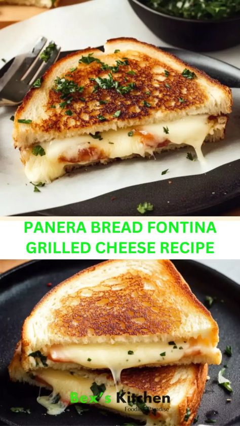 Panera Bread Fontina Grilled Cheese Recipe – Bex’s Kitchen Panera Grilled Cheese Recipe, Panera Grilled Cheese, Adult Grilled Cheese Sandwiches, Panini Grill Recipes, Senorita Bread, Fontina Cheese Recipes, Panera Bread Recipes, Fontina Grilled Cheese, Adult Grilled Cheese