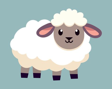 Sheep Vector, Sheep Cartoon, Cartoon Sheep, Arabic Jokes, Cute Cartoon, Vector Art, Sheep, Vector Illustration, Art