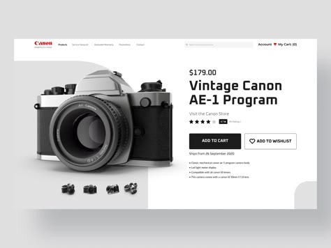 Camera Product Design, Camera Website Design, Website Product Design, Product Page Ui Design, Product Page Web Design, Product Page Ui, Website Product Page, Camera Template, Product Web Page