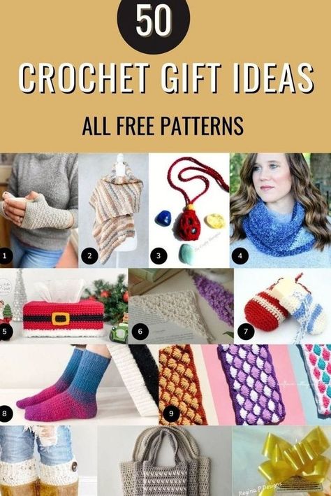 Here are 50 free crochet patterns you can use for unique crochet projects to make beautiful crochet gifts this Christmas. If you’re wondering what to make a DIY crochet Christmas gift, you’ll find a ton of quick, easy, and fun crochet projects that are sure to be loved by all this holiday season! Useful Crochet Gifts, Chunky Beanie Crochet Pattern, Diy Crochet Christmas, Crochet Presents, Yarn Projects Crochet, Crochet Gift Ideas, Crochet Beginners, Slip Stitch Crochet, Crochet Holiday