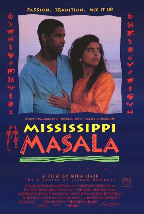 mississippi masala (1991) dir by mira nair Mississippi Masala, Sarita Choudhury, Film Romance, Mira Nair, Sharmila Tagore, Romantic Drama Film, Dinner And A Movie, Girls Magazine, Denzel Washington