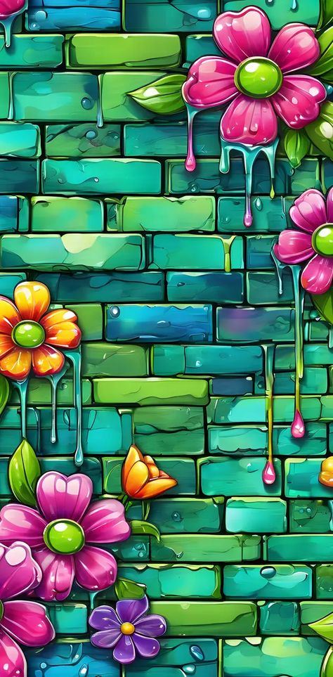 Craft Background Wallpapers, Bright Wallpaper Backgrounds, Tile Phone Wallpaper, Cute Wallpaper Backgrounds Pattern, Cool Collage Ideas, Pretty Wallpapers Backgrounds Nature, Phone Wallpaper Retro, Wallpaper Backgrounds Free, Colorful Flowers Wallpaper