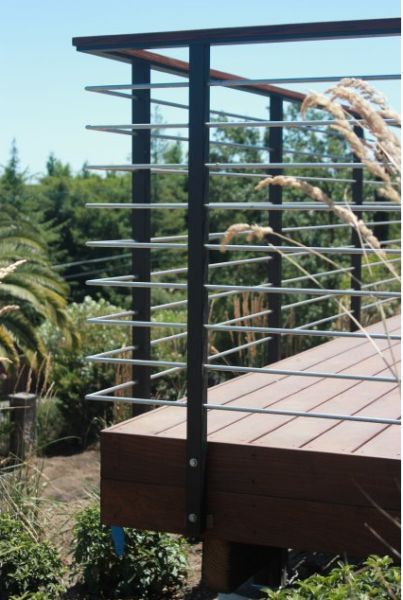 Stainless Steel Wedge Lock posts 7 Steel Deck Railing, Deck Rails, Deck Railing Systems, Stainless Steel Cable Railing, Modern Railing, Deck Railing Design, Cable Railing Systems, Modern Deck, Balcony Grill