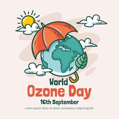 World Ozone Day, Eco Club, Ozone Depletion, School Drawing, Earth Hour, Ozone Layer, Day Illustration, Environment Day, World Environment Day