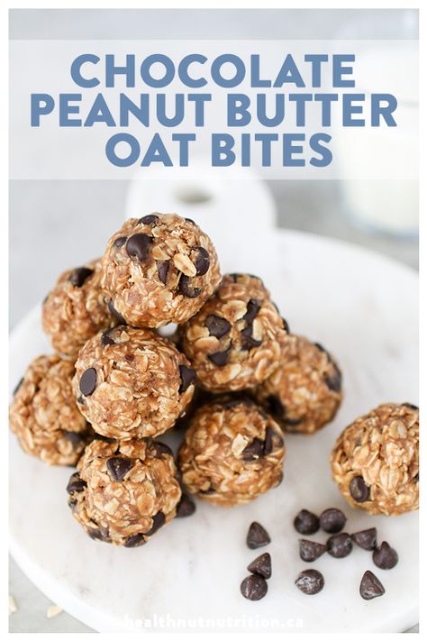 Healthy After Dinner Snack, Oat Chocolate Chip Balls, Chocolate Chip Oat Balls, Peanut Butter Oats Cups, No Bake Peanut Butter Oat Bites, Peanut Butter Oatmeal Chocolate Chip Power Balls, No Bake Peanut Butter Oat Cups Healthy, Healthy Peanut Butter Balls Oats, Chocolate Chip Energy Balls