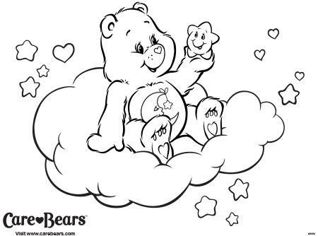 Care Bear Tattoos, Candy Drawing, Bedtime Bear, Care Bears Plush, Care Bears Cousins, Kid Coloring Page, Bear Drawing, Bear Coloring Pages, Bear Tattoo