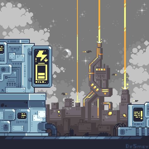 Space Samurai, Pixel Building, Paper Cutout Effect, Indie Game Art, Pixel Art Tutorial, Art Advice, Cool Pixel Art, Pixel Art Design, April 19