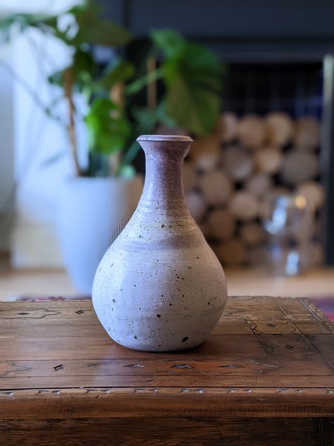 Vase Art, Vintage Stoneware, Vase Vintage, Stoneware Vase, Mid Century Art, Bud Vase, Hand Thrown, Art Pottery, Pottery Vase