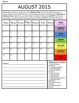 Monthly Behavior Calendar, Behavior Calendar, Editable Monthly Calendar, Classroom Behavior Chart, Classroom Management Plan, Classroom Behavior Management, School Calendar, Student Behavior, Behaviour Chart