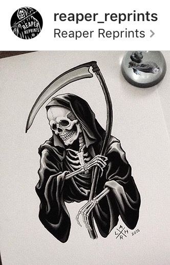 Reaper Reference, Grim Reaper Illustration, Tattoo Mafia, Reaper Drawing, Traditional Tattoo Flash Sheets, Japanese Snake Tattoo, Grim Reaper Tattoo, Becoming A Tattoo Artist, Reaper Tattoo