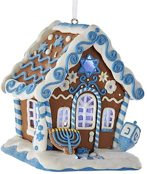 Hannukah Decorations, Hanukkah Diy, Fullness Of Joy, Christmas Alone, Diy Gingerbread, Hanukkah Recipes, Hanukkah Crafts, Chanukah Party, Gingerbread House Ideas