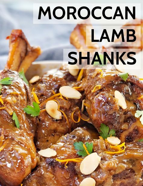 Lamb Shanks Oven, Moroccan Lamb Shanks, Roasted Lamb Shanks, Lamb Shanks Slow Cooker, Rosemary Lamb, Cook Lamb, Tagine Cooking, Plated Food, Lamb Shank Recipe