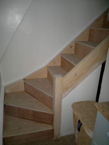 Made to measure 3 kite winder staircase kit (L Shape) Winder Staircase, Hallways Ideas, L Shaped Stairs, Cottage Stairs, Winder Stairs, Staircase Kits, Hallway Shelf, Loft Staircase, Stairs Renovation