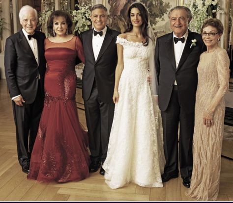 Amal Clooney Wedding Dress, Amal Clooney Wedding, George Clooney Wedding, Amal Alamuddin Style, George Clooney Amal Alamuddin, Father Of The Bride Outfit, Venetian Wedding, Red Carpet Wedding, Amal Alamuddin