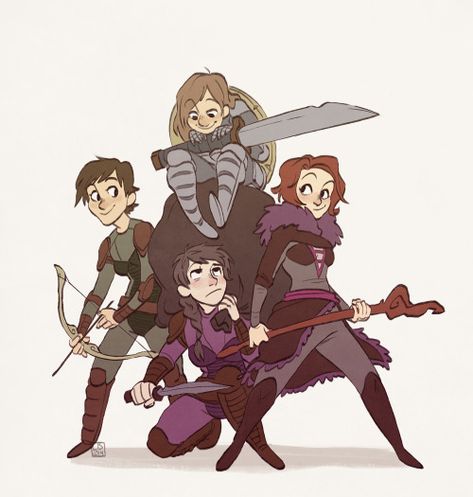 Four Person Pose, Rpg Wallpaper, Person Pose, Group Pose, Rpg Characters, Dnd Art, Character Poses, Art Poses, Character Design References