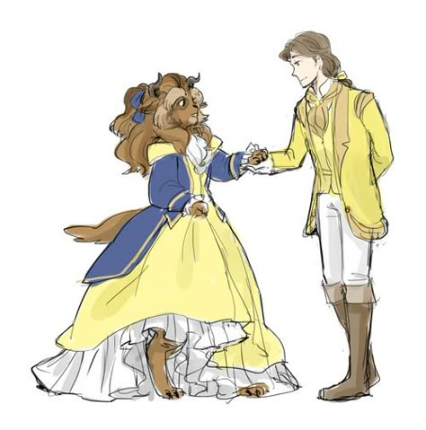 Gender swapped Beauty and the Beast Beast Woman, Didney Worl, Disney Amor, Princesas Disney Anime, The Beauty And The Beast, Images Disney, Dark Disney, Wallpaper Disney, Art Disney