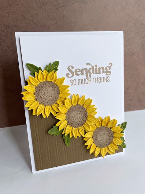 I'm in Haven: Just a Note Blog Hop Day 2! Handmade Greeting Card Designs, Sunflower Theme, Sunflower Cards, Simon Says Stamp Blog, Spellbinders Cards, Teacher Cards, Gift Tag Cards, Card Making Techniques, Card Making Inspiration