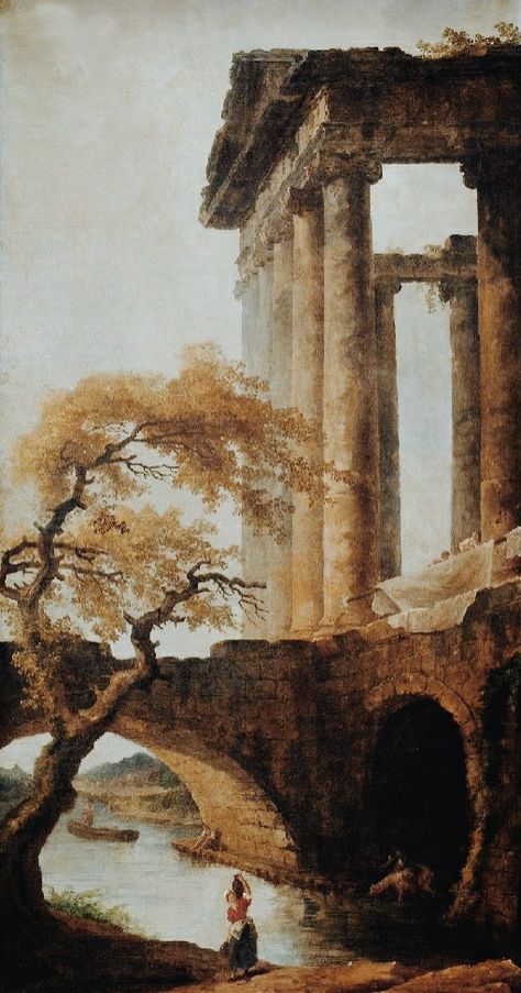 Temple Of Saturn, Hubert Robert, متحف فني, Starověký Egypt, Rennaissance Art, Aesthetic Painting, Classical Art, Ethereal Art, Old Art