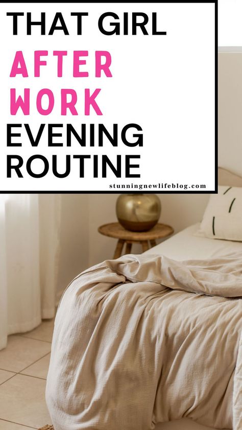 Evening routine ideas: self care night routine list, evening routine, daily routine habits, habit routine, habits and routine, work routine, after work routine, personal development ideas, how to better yourself, how to spend your evening wisely. Night Routine List, Routine After Work, After Work Routine, Self Care Night Routine, Evening Routine Ideas, Routine List, Self Care Night, Daily Routine Habits, Routine Work