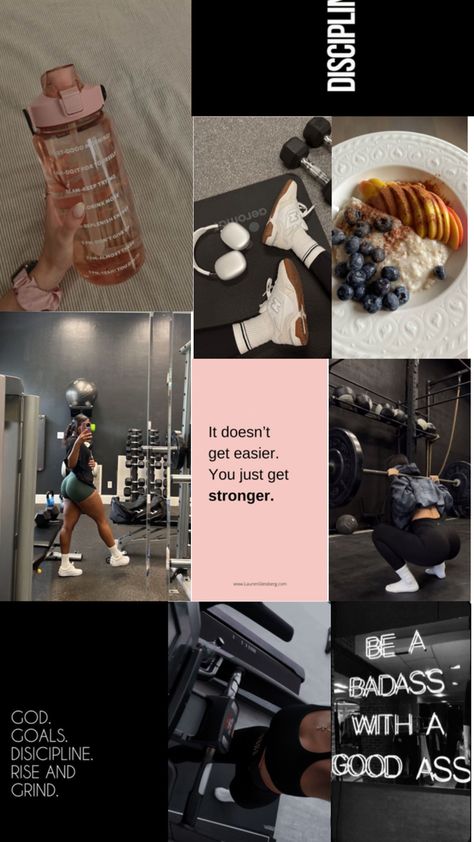 Gym babe, Mood board for gym girls…. Get on your zoom Aesthetic Gym Wallpaper, Gym Girl Aesthetic, Gym Wallpaper, Sports Aesthetic, Gym Girl, Vision Board Inspiration, Health Skin Care, Workout Aesthetic, Aesthetic Collage