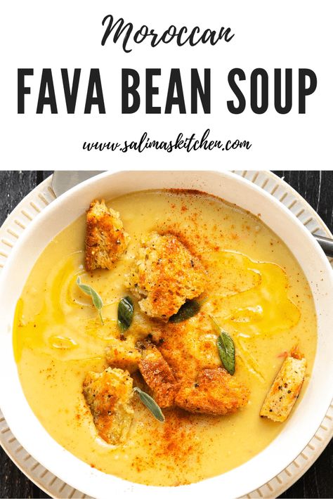 Today we’re making a traditional Moroccan Fava Bean Soup that takes simple ingredients and creates this naturally vegan and gluten free soup. #favabeansoup #favabeans #moroccansoup #moroccanfood Fava Bean Soup, Fava Beans Recipes, Moroccan Soup, Fava Bean, Plant Based Soups, Fava Beans, Vegan And Gluten Free, Moroccan Food, Bean Soup