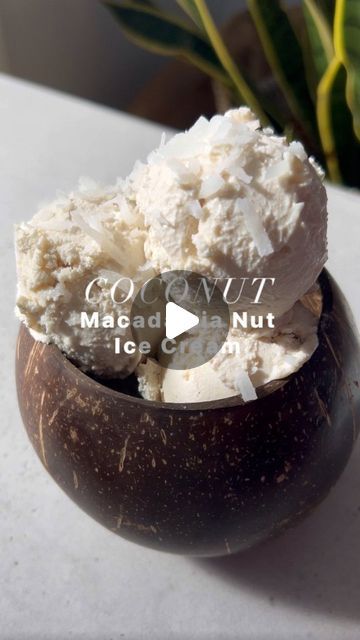 @vegan.healthy.plan on Instagram: ""GET The Complete Plant Based Cookbook - Over 200+ Delicious Vegan Recipes Including 30-day Meal Plans" =>> LINK IN BIO 🔗 @vegan.healthy.plan  Coconut Macadamia Nut Ice Cream  By @Itsallgoodvegan  INGREDIENTS  1 13.5 oz coconut cream 1/2 cup macadamia nuts 1/3 cup shredded coconut 1/2 tsp vanilla 1/2 cup Unsweetened soy milk 1-2 tbsp maple syrup INSTRUCTIONS  In a blender, combine the thick part of the coconut cream, macadamia nuts, shredded coconut vanilla, soy milk, and maple syrup. Blend until smooth and creamy. Taste and add additional sweetener. Transfer to ice cube tray by pouring the blended mixture into ice cube trays. Fill each compartment to the top, but don't overflow. Place the ice cube tray in the freezer and let it freeze until solid, which Serving Etiquette, Healthier Sweets, Coconut Ice, Healthy Plan, Plant Based Cookbook, Coconut Ice Cream, Vegan Healthy, Macadamia Nut, Recipes Vegan