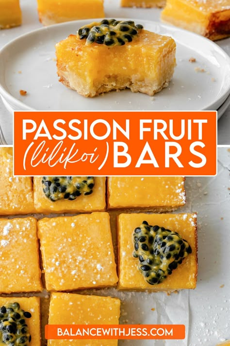 Passion Fruit Bars, Fruit Curd, Classic Lemon Bars, Shortbread Cookie Crust, Passion Fruit Curd, Best Summer Desserts, Passionfruit Recipes, Curd Filling, Fruit Bars