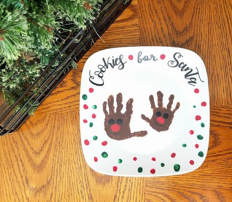 Easy Diy Christmas Crafts, Easy Toddler Crafts, Diy Christmas Crafts, Christmas Craft Ideas, Cookie Plate, Santa Plate, Cookies For Santa, Christmas Crafts For Kids To Make, Christmas Craft Projects