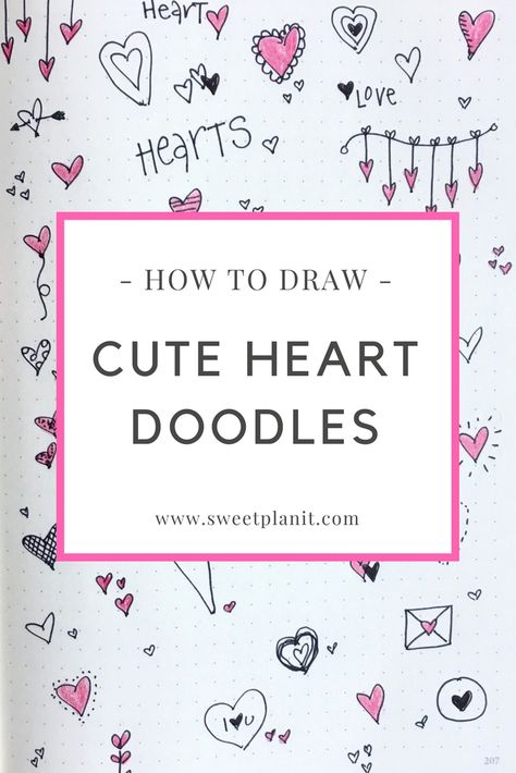 Hundreds of Cute Heart Doodles Anyone Can Draw! #bulletjournal #doodles #drawing #hearts Drawing Hearts Doodles, How To Draw Cute Hearts, Draw Hearts, Heart Doodles Simple, Cute Heart Doodles, Drawing Hearts, February Doodles, Journaling Doodles, How To Draw A Heart