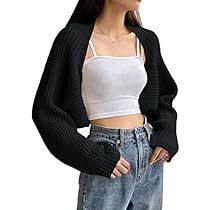 Shoulder Shrug, Sweater Shrug, Shein Sweater, Sweater Y2k, Y2k Long Sleeve, Bolero Shrug, Sweaters Women, Crop Cardigan, Cropped Cardigan Sweater