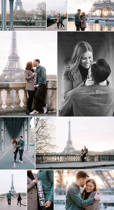 Upon finding out they were expecting, a couple brought their sonogram to Paris and we incorporated announcement photos into their romantic photo session. Photography by Paige Gribb Photography. Authentic, inclusive, & glam photography in Paris. | Paris photographer, couples photo session in Paris, couples' photographer, travel photographer Paris, pregnancy announcement photography, pregnancy announcement with Sonogram, professional photographer in Europe Paris Baby Announcement, Paris Pregnancy Announcement, Pregnancy Announcement Photography, Glam Photography, Pregnant Photoshoot, Save The Date Pictures, Announcement Photoshoot, Couples Photo Session, Pregnancy Announcement Photoshoot