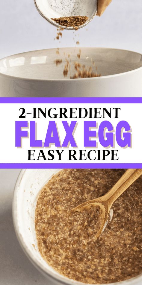 Learn how to make a flax egg for all your vegan baking! It only takes 2 simple ingredients to make the best vegan egg substitute. #veganegg #veganbaking Flax Egg Recipe, Flax Seed Egg, Sweet Corn Pudding, Egg Calories, Egg Free Baking, Banana Chia Pudding, Vegan Egg Substitute, Vegan Meatloaf, Best Oatmeal Cookies