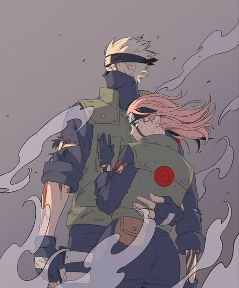 Kakasaku Fanart, Sakura And Kakashi, Kakashi X Sakura, Kakashi Sakura, Animal Crossing Funny, Naruto Oc Characters, Naruto Gaara, Kakashi Sensei, Naruto Fan Art