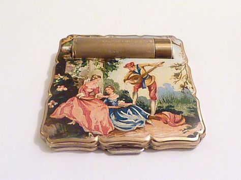 Rare Stratton powder compacts rare Stratton by Rareantiquegifts Royal Gifts, Handmade Gift Tags, Vintage Cosmetics, Romantic Scenes, Lipstick Holder, Vintage Makeup, Vintage Purses, Vintage Vanity, Romantic Gifts