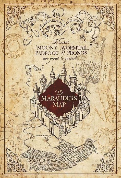 Harry Potter Aesthetic Room Decor, Map Office, Imprimibles Harry Potter, Harry Potter Marauders Map, Harry Potter Wall, Harry Potter Poster, Soft Cover Journal, Anniversaire Harry Potter, Theme Harry Potter