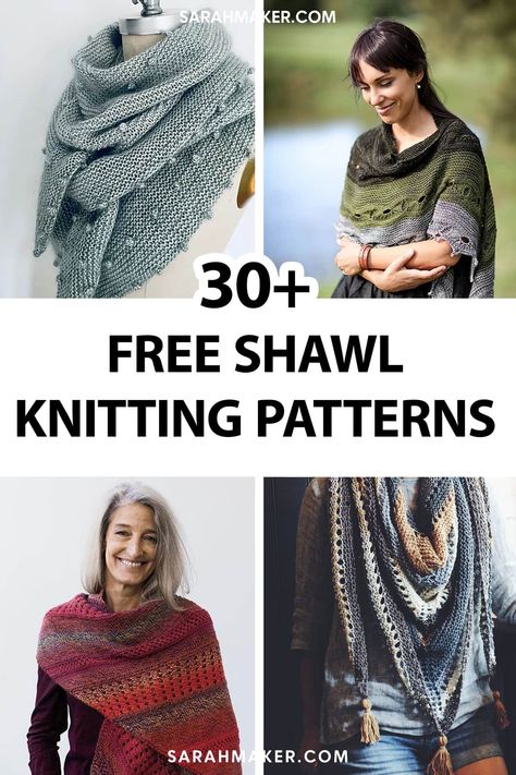 Knit shawls are versatile, stylish, and oh-so-useful to have in your closet. And fortunately, many knit shawl patterns can be whipped up with just basic knitting skills. In this post, I'll share 30 free shawl knitting patterns suitable for beginners and intermediate knitters. Free Shawl Knitting Patterns, Free Knit Shawl Patterns, Entrelac Knitting, Knitted Gifts, Intermediate Knitting Patterns, Shawl Knitting, Winter Inspiration, Christmas Knitting Patterns, Shawl Knitting Patterns