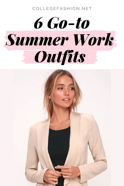 Summer Job Interview Outfit, Casual Interview Outfits Women, Work Attire Summer, Summer Business Outfits, Summer Office Attire, Summer Work Dresses, Work Outfits Ideas, Office Outfits Women Casual, Summer Business Casual Outfits