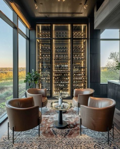 Wine Cabinet Design, Wine Cellar Closet, Wine Cellar Inspiration, Wine Wall Display, Wine Storage Wall, Contemporary Wine Cellar, Wine Room Design, Wine Cellar Basement, Wine Closet