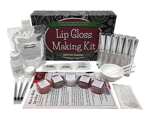 Amazon.com : DIY Kit Creations: Deluxe DIY Lip Gloss Making Kit : Beauty Make Your Own Lip Gloss, Lip Gloss Making, Gloss Diy, Lip Gloss Containers, Diy Lip Gloss, Lip Gloss Collection, Hydrating Lip Gloss, Diy Lips, Barbie Style