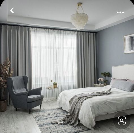 Light Gray Curtains, Grey Curtains Living Room, Curtain Designs For Bedroom, Gray Curtains, Curtains Living Room Modern, Bedroom Drapes, Window Treatments Bedroom, Bedroom Patio, Grey Room