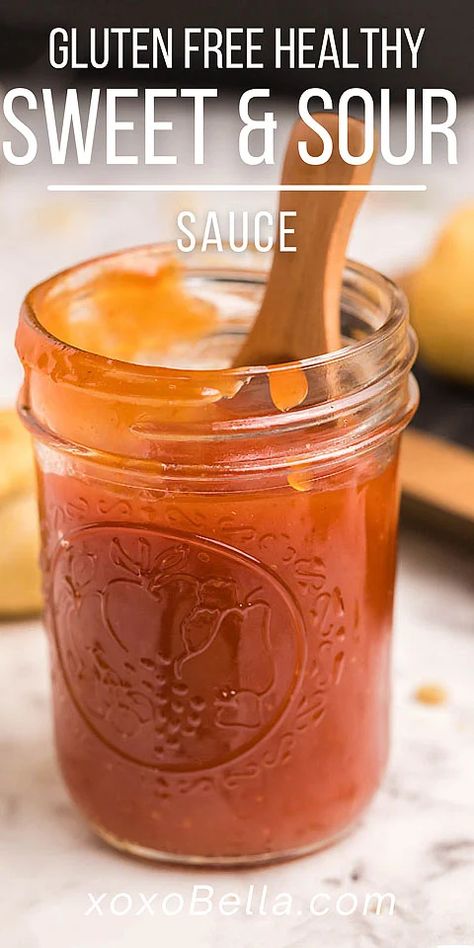 Gluten Free Healthy Sweet and Sour Sauce - xoxoBella Egg Roll Sauce, Deep Fried Egg, Moo Shu Pork, Sweet Sour Sauce, Unagi Sauce, Deep Fried Recipes, Pork Egg Rolls, Chinese Snacks, Homemade Sauce Recipes