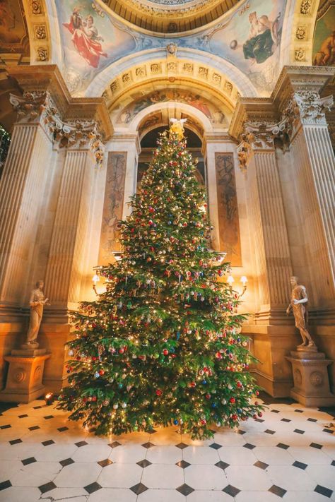 Castle Howard Christmas, Castle Christmas Aesthetic, Christmas Castle Aesthetic, Royal Christmas Aesthetic, Royal Christmas Tree, Christmas Palace, Castle Christmas, Kempinski Hotel, Castle Howard