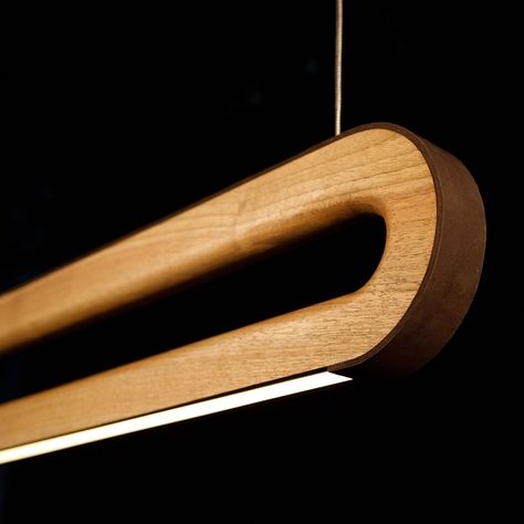 This modern pendant linear light we made from solid wood walnut in combination with genuine leather and Led-ligh. This modern chandelier will improve your interior and make it fresh looking. The design of this lamp is minimalistic, but very stylish. It will look great in rustic, industrial, art deco, boho, scandinavian or modern interior. You can hang it over the kitchen island, dining table or in living room. It will fill your room with cozy warm light in the evening and will looks beautiful in Dining Room Led Lighting, Kitchen Island Lamp, Lighting Above Dining Table Modern Wood, Chandelier Wood Modern, Light Over Dining Table, Modern Rustic Lighting, Long Wood Pendant Light, Wood Lighting Design, Mid Century Modern Lighting Chandeliers Wood