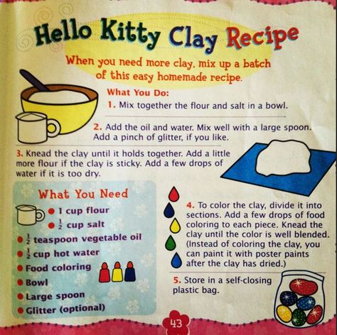 How to make clay at home: The good recipes and the one not to use Make Clay At Home, Clay At Home, Homemade Clay Recipe, Clay Recipes, Fimo Diy, Craft Recipes, Children Crafts, Good Recipes, Homemade Clay