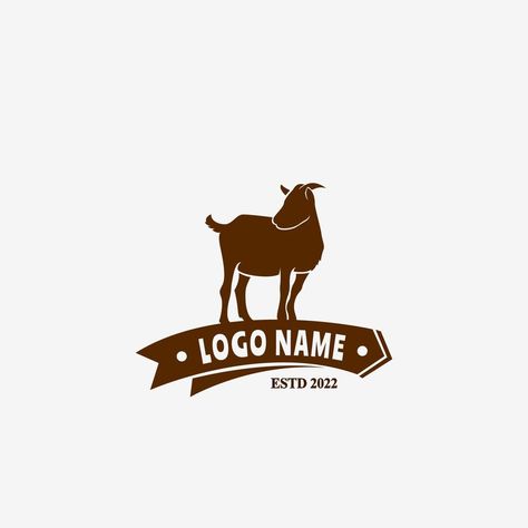 Goat Farm Logo, Goat Logo Design, Farming Logo, Farm Logo Design, Goat Logo, Goat Farm, Farm Logo, Goat Farming, Logo Food