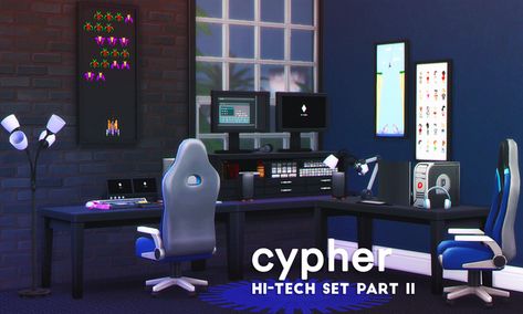 cypher; hi-tech set part II | simkoos on Patreon Sims 4 Clutter Cc Kitchen, Around The Sims 4, Pc Tower, Colorful Lamp Shades, Sims 4 Kitchen, Sims 4 Clutter, The Sims 4 Download, Sims Four, Sims 4 Cc Furniture