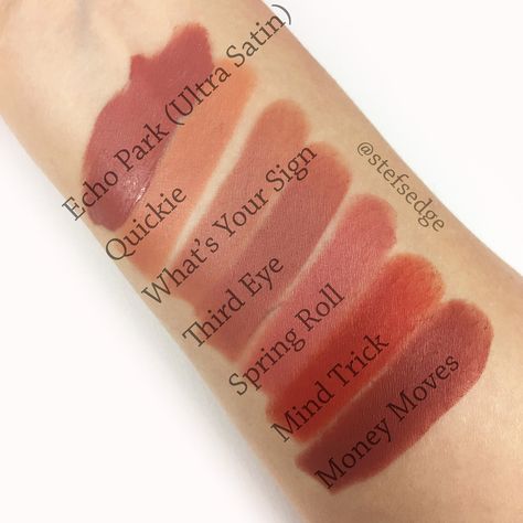 Revlon Lipstick Swatches, Mind Trick, Colourpop Lipstick, Lip Color Shades, Eye Tricks, Revlon Lipstick, Lip Gloss Cosmetics, Foundation Shade, Colourpop Cosmetics